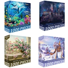 1000pcs Creative Adult Puzzle Set, High-Quality Seamless DIY Jigsaw Puzzle, Interesting Family Challenge Without Frame, Suitable For Birthday Gift, Easter Gift, Home Decor, Great For Home, Living Room, Office Decoration