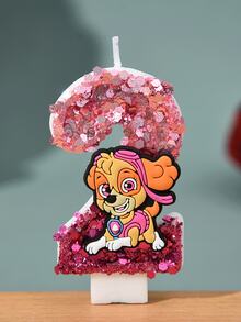 Świeca z cyframi 0-9, słodka, trójwymiarowa postać z kreskówki Psi Patrol, wtyczka do tortu urodzinowego, dekoracja na prezent