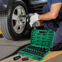 20-Piece Impact Wrench Socket Set 1/2" 8-32 Mm Hexagon Power Socket Wrench Nut - Green - View 7