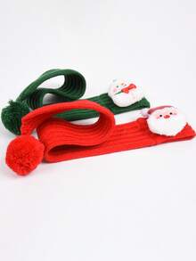 Conjunto de Chapéu e Cachecol de Natal para Animais de Estimação, Fantasia de Natal para Animais de Estimação, Capa Fofa de Outono/Inverno para Animais de Estimação, Fantasia e Conjunto de Chapéu Adorável para Feriados, Adequado para Cães e Gatos de Pequeno e Médio Porte, com Circunferência do Pescoço Dentro de 37,5 cm