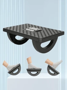 1pc Plastic Ergonomic Footrest With Rollers, Non-Slip, For Office Or Home Use,For School Supplies,Back To School