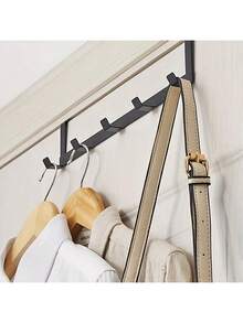 1个5钩门后挂钩，适用于在卧室、衣柜、宿舍存放外套、帽子、浴袍、毛巾、腰带等物品，非常适合返校季、圣诞节、万圣节以及收纳/装饰用途。 - 彩色 - 查看 4