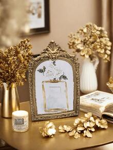 Retro European-Style Golden Arc Photo Frame Decorative Photo Frame, Used For Home Decoration And Photo Display Birthday Graduation Gifts,