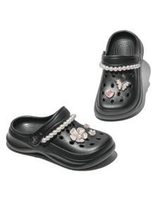 HOEASE Girls Cute Clogs, EVA Non-Slip Soft Sole Comfortable Beach Gardening Shoes Suitable For Boys And Girls, All Season Outdoor Play And Home Wear - Black - View 2