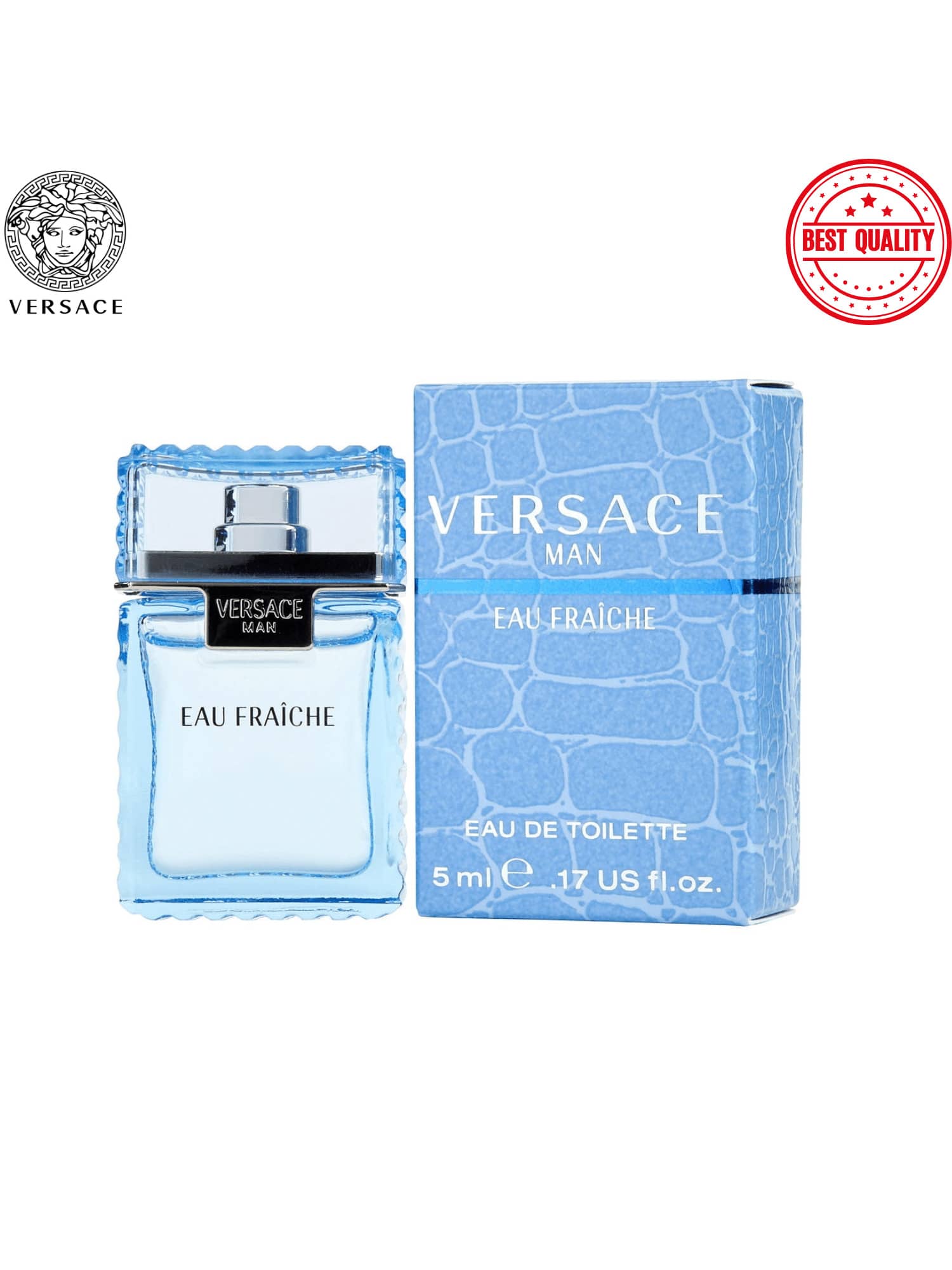Versace Man Eau Fraiche By Versace For Men 0.17 Oz Eau De Toilette Spray - Tươi - Xem 1