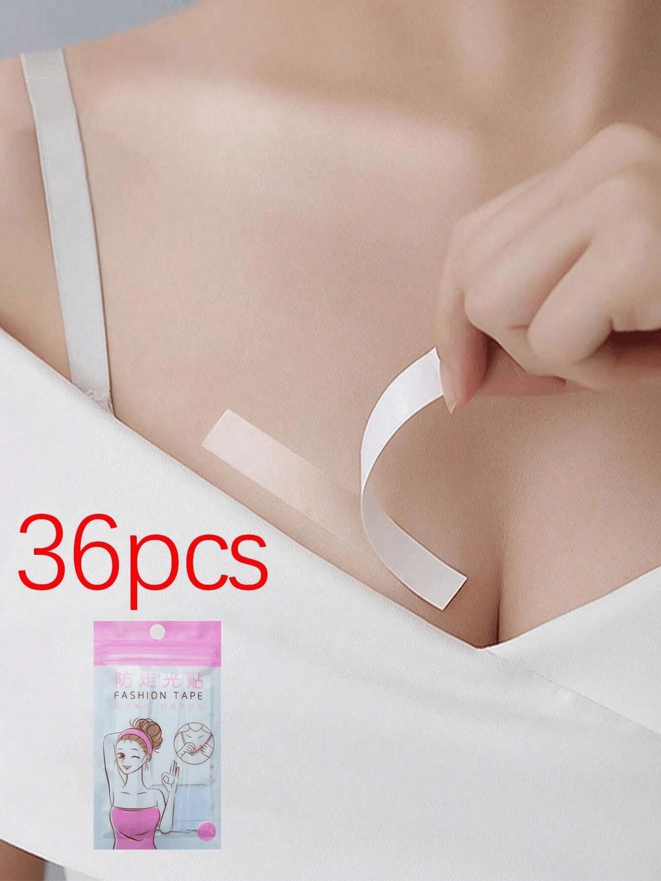 36 piezas de cinta adhesiva doble cara antideslizante para ropa - Multicolor - Ver 1
