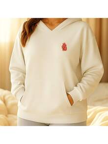 Women's  Sweatshirt With Christian Jesus Print 100% Cotton Cold Weather Blouse - trắng - Xem 3