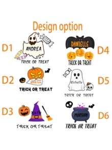 Bolsa de tela personalizada para Halloween, bolso de lona personalizado con nombre, adecuado para ir a pedir dulces o de compras, gran bolsa de regalo, regalo festivo - Albaricoque - Ver 7