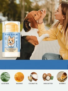 狗狗护理霜 40g，狗爪保护，保湿狗爪霜，形成隐形屏障，保护和治愈破裂的爪子，适用于破裂和受损的爪子、鼻子和肘部，保护爪子免受极端天气的影响。 - 彩色 - 查看 2