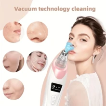 Rechargeable Blackhead Cleaner   Lithium Battery 400mAh   Multifunctional Facial Skin Care Tool   Suitable For Skin Cleaning - Black and White - View 5