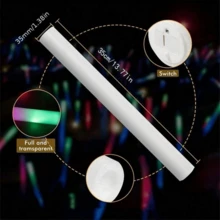 50pcs Foam Glow Sticks, LED Glow Sticks, Suitable For Party Decorations, Colorful Flashing Glow Sticks, Can Be Used For Christmas, Wedding, Birthday Concert, Festival Celebration, New Year's Eve Club, Graduation Party And Halloween Carnival - Seven Colors and Three Functions - View 10
