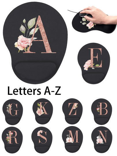 1pc Ergonomic EVA Wrist Support Cushion, Non-Slip Memory Foam Mouse Pad, Comfortable Skin-Friendly Desk Rest For Office Computer Use Comfortable Computer Laptop Mouse Pad,Back To School