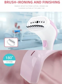 1个手持式挂熨斗，迷你电熨斗，便携式家用熨烫机，即时高温熨烫，智能温控保护，平熨/挂熨二合一，光滑大面板，多档速度调节，熨烫不伤衣物，适用于居家、旅行、出差等多种场合，轻松抚平衣物褶皱，即刻熨平，打造精致生活