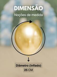 Metallic Balloon Balloon 25 Units - No. 9 Party Decoration