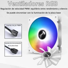 Ventilador Pc Disipador Cpu Radiador 4 Tubos Para Inter Amd - Blanco - Ver 2