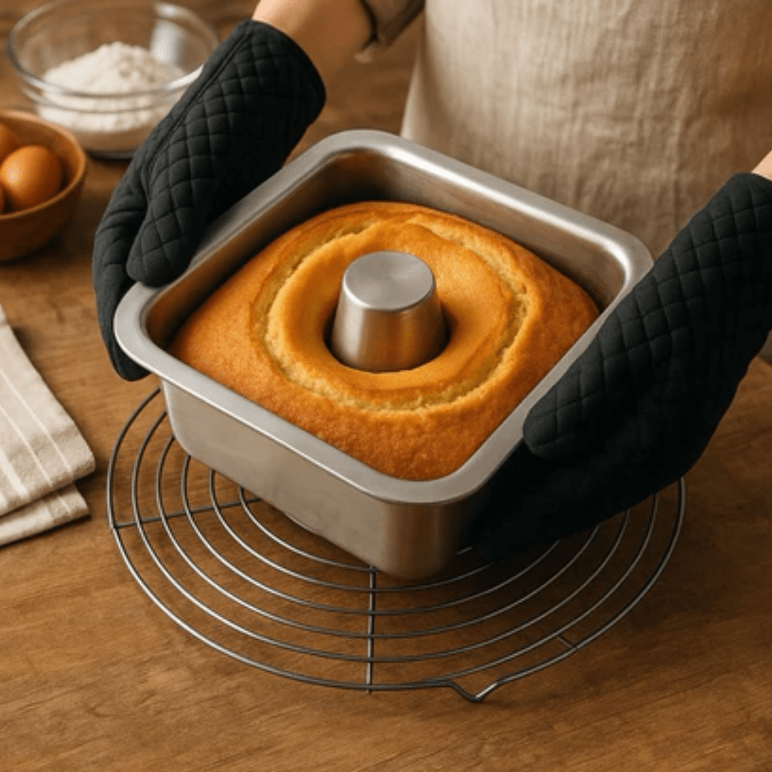 Forma Quadrada De Alumínio Polido Grosso Com Cone Canudo