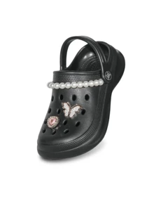 HOEASE Girls Cute Clogs, EVA Non-Slip Soft Sole Comfortable Beach Gardening Shoes Suitable For Boys And Girls, All Season Outdoor Play And Home Wear - Black - View 4