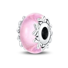 1 Piece Sterling Silver Luminous Charm Bead, Suitable For Original Bracelets, 100% 925 Pure Silver, Exquisite Style, Women's Jewelry Gift, Jewelry, Exquisite Snowflake Sky Blue Glass Cat Eyes, A Gift For Girls