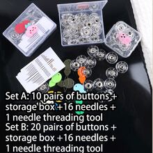20pcs Transparent Invisible Snap Buttons - Secure, Invisible Fasteners Suitable For Sweaters And Shirts, Anti-Exposure Design, Transparent Snap Invisible Snap Plastic Buttons Clothing Accessories - Multicolor - View 5