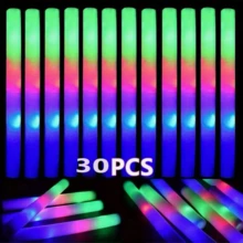 50pcs Foam Glow Sticks, LED Glow Sticks, Suitable For Party Decorations, Colorful Flashing Glow Sticks, Can Be Used For Christmas, Wedding, Birthday Concert, Festival Celebration, New Year's Eve Club, Graduation Party And Halloween Carnival - Seven Colors and Three Functions - View 15