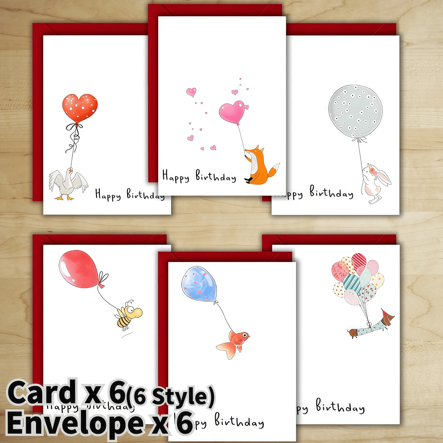 12 بطاقة عيد ميلاد مصنوعة يدويًا بتصميمات حيوانات مضحكة، هدية فريدة، ديكور عيد ميلاد، هدية عيد ميلاد