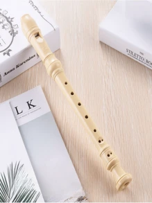 1 件德国风格 8 孔高音竖笛，ABS 材质高品质学生初学者长笛乐器，圣诞派对乐器小礼物，附带清洁套件和指法表 - 彩色 - 查看 9