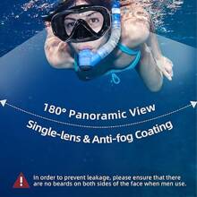 Adult Scuba Diving Mask, Tempered Glass One-Piece Mask, Protective Anti-Water Anti-Fog Goggles, Outdoor Sports, Water Sports, Swimming Goggles - Black Anti-fog + Waterproof Earplugs - View 4