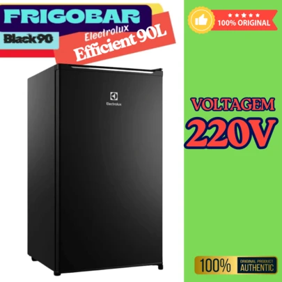 FRIGOBAR ELECTROLUX EM92B BLACK 92 EFFICIENT 92L – CONTROLE DE TEMPERATURA – PRETO – 110V / 220V