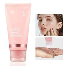Collagen Night Wrapping Mask, Peel Off Face Mask , Jelly Masks For Facials Professional Korean Skin Care, Elasticity & Hydration Care Overnight Collagen Mask For Women - 粉色 - 查看 1