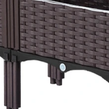 Elevated Garden Bed With Legs - Plastic Planter Box For Vegetables, Herbs & Flowers - Dark Purple - View 6
