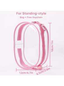 Estuche protector de PVC cristalino de Labubuu (sin muñeca) - Bolsa de almacenamiento transparente a prueba de polvo de color macarrón para Labulabu de pie/sentado, accesorios esenciales para decoración de verano, estuche decorativo, accesorios coleccionables, regalos para mujeres, accesorios de bola esponjosa opcionales