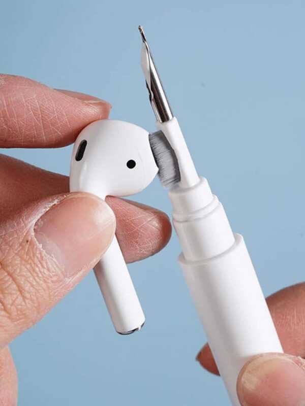 1 pezzo Pennello multifunzionale per la pulizia di auricolari, spazzola portatile piccola con spugna morbida per la pulizia, adatto per pulire cuffie, auricolari senza fili, laptop, fotocamere, tappi per le orecchie, telefoni, dispositivi digitali, tastiere di computer, cucina, bagno, casa, regalo ideale per Natale, compleanno, San Valentino, Festa della Mamma, Festa del Papà, Ritorno a Scuola, Laurea (colore/stile casuale)