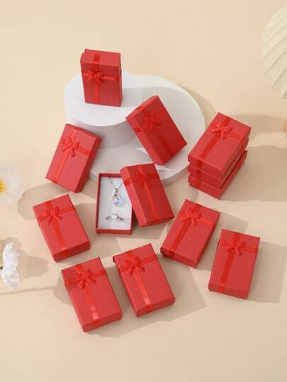 12 piezas, Caja de regalo de joyería para collar, aretes, anillo, pulsera, caja de papel, caja de regalo con cinta, caja de embalaje para decoración de boda, caja de regalo, artículos talla grande baratos disponibles, suministros para pequeños negocios, caja de embalaje, decoraciones de boda, boda, caja de regalo, artículos de boda para mujeres, organizador de almacenamiento, viaje, artículo esencial de vacaciones, decoración de otoño, otoño, Halloween