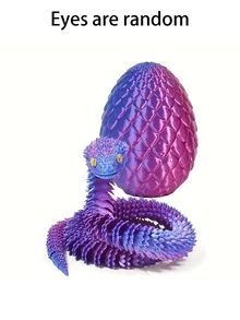 Estatua de pitón impresa en 3D de 30 cm con articulaciones flexibles - Artesanía y decoración, regalo perfecto para el hogar y la oficina [Color de ojos aleatorio]