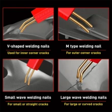 New Plastic Welder With Welding Nails And Pliers Overheating Protection Plastic Welding Gun Auto Bumper Repair Tool Kit Portable Soldering Iron Gun Welding Set, Without Battery - Xem 6