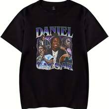 Daniel Caesar -Shirts Merch Women Clothes Casual Short Sleeve TopSuitable Summer Wear,Printed Pattern Short Sleeves,Ladies'tops,And Printed Short Sleeves. Printed Shirts, Ladies' Tops, Printed Short-Sleeve One-Piece Shirts - 黑色8 - 查看 1