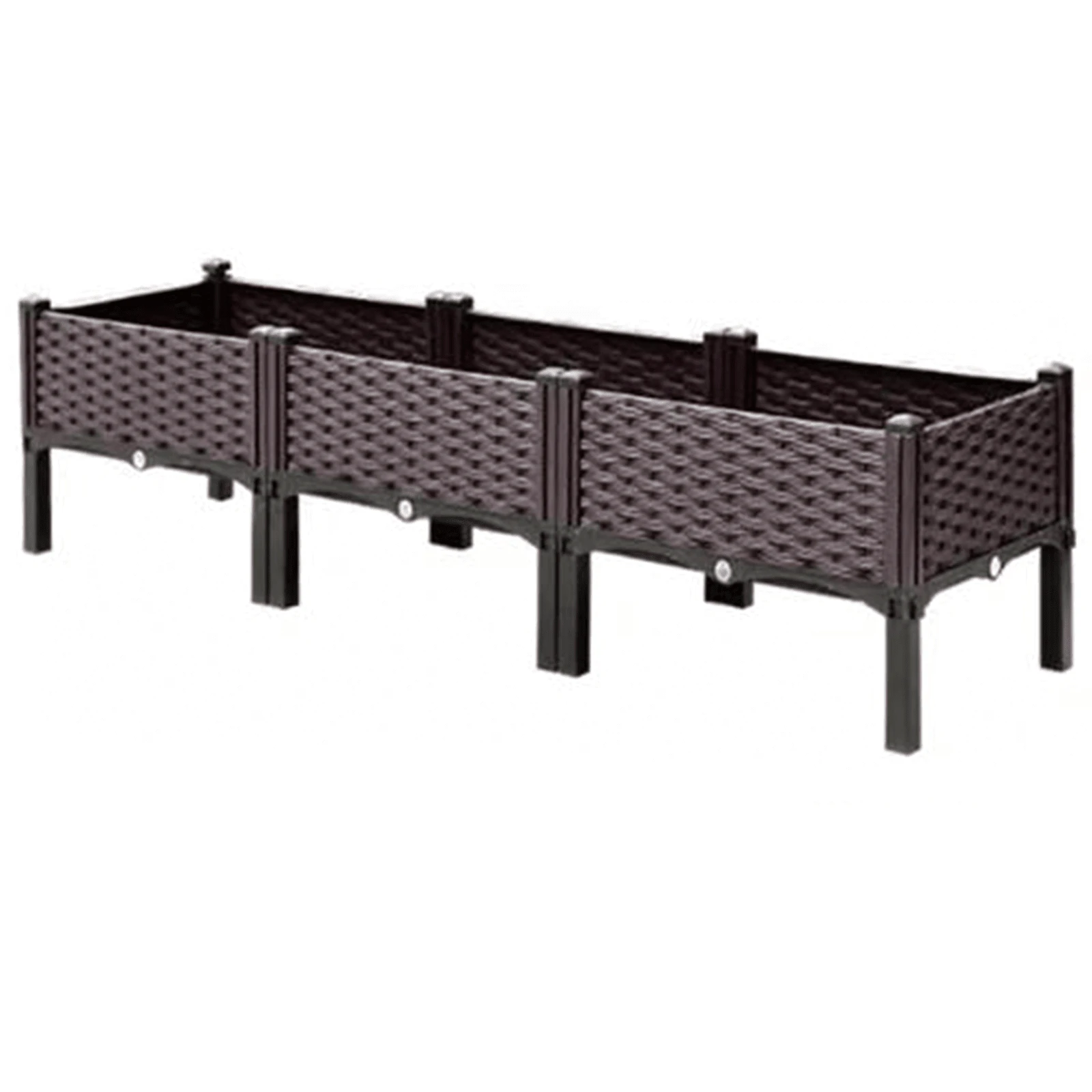 Elevated Garden Bed With Legs - Plastic Planter Box For Vegetables, Herbs & Flowers - Dark Purple - View 1