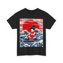 DJ GEISHA GREAT WAVE OFF KANAGAWA JAPAN TSHIRT TEE MEN WOMEN SHIRT RAVE PARTY Ladies' Printed Shirts, Ladies' Tops, And Printed Short-Sleeve Shirts. Vintage Graphic Casual Short Cotton Shirt Featuring Vintage Art Prints, Humorous Streetwear, And A Spacious And Comfortable Summer Top. - 黑色4 - 查看 1