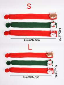 Conjunto de Chapéu e Cachecol de Natal para Animais de Estimação, Fantasia de Natal para Animais de Estimação, Capa Fofa de Outono/Inverno para Animais de Estimação, Fantasia e Conjunto de Chapéu Adorável para Feriados, Adequado para Cães e Gatos de Pequeno e Médio Porte, com Circunferência do Pescoço Dentro de 37,5 cm