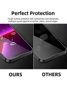 三合一手机壳，[直边][摄像头保护]硅胶升级防震壳，包含[2张屏幕保护膜]，磨砂软壳，黑色，钢化玻璃防水防震防刮