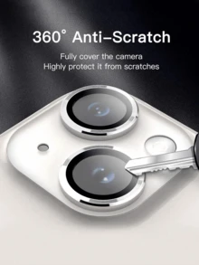 Yezodawee Bộ 9 miếng dán bảo vệ ống kính camera tương thích với iPhone 17 Pro Max, 17 Pro, 17 Air, 17, 16 Pro Max - Màng bảo vệ ống kính HD siêu bền, chống trầy xước, kính cường lực siêu mỏng, miếng dán bảo vệ màn hình camera bằng kính cường lực 9H và kim loại, vòng chống sốc cho ống kính - Màu bạc - 9 chiếc - Xem 2