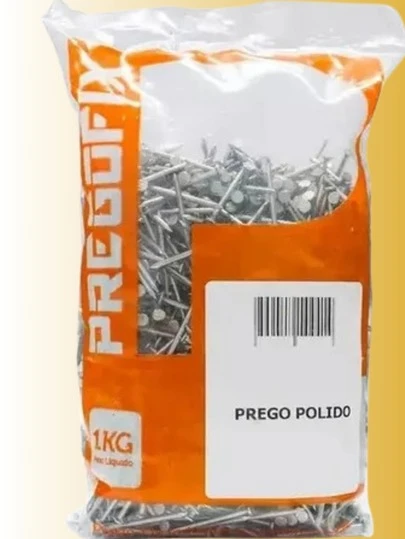 1 Kg Prego Polido Cabeça Dupla 18x27 Pregofix