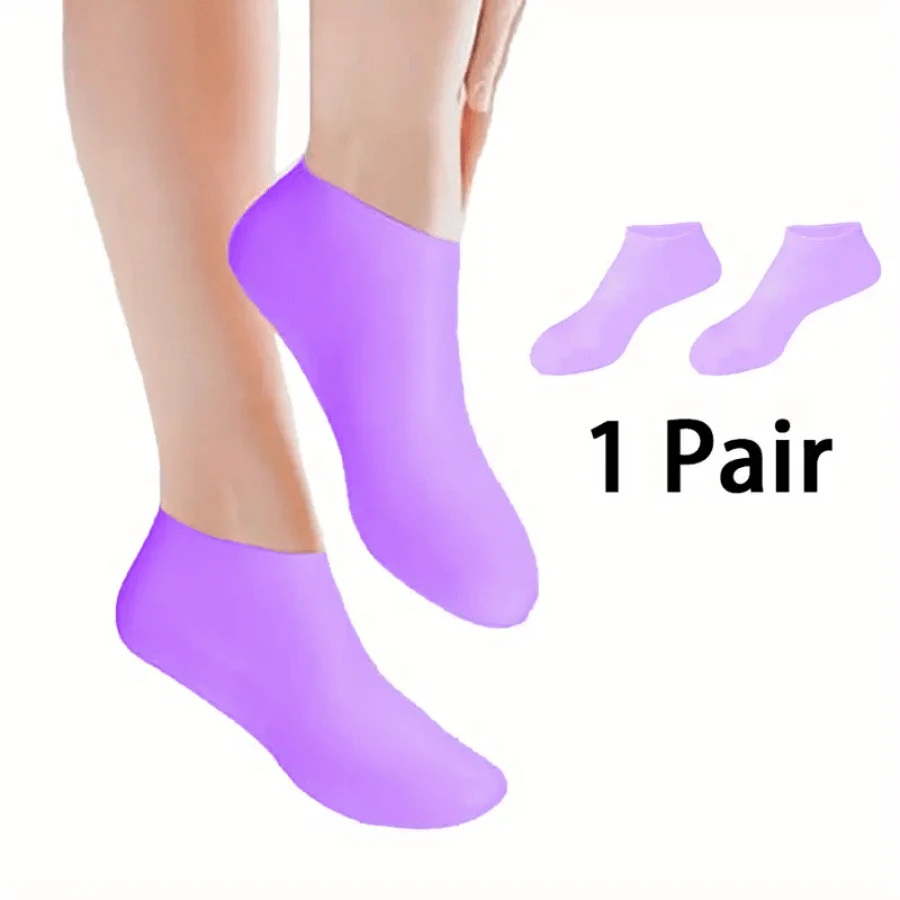 1 Pair Of Silicone Moisturizing Socks Moisturizing Silicone Socks For Dry, Cracked Heels And Rough Skin, Pedicure Socks For Women And Men, Foot Care Tools To Soften Feet, Foot Care Socks, Mother's Day Gift, Christmas Moisturizing Socks