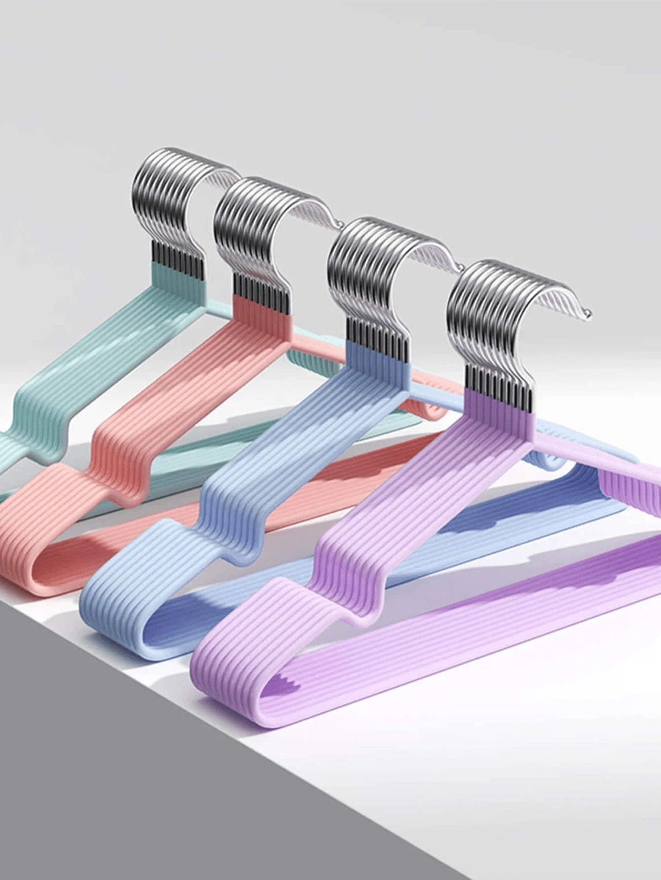 5/10 perchas para ropa con diseño antideslizante, 5 perchas metálicas para pantalones, perchas sin rastro, perchas resistentes y duraderas para abrigos de alta resistencia, almacenamiento y organización de ropa para el hogar, dormitorio, baño