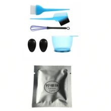 Kit de tintura de cabelo Kanek de 5 peças, incluindo pincel e tigela para tingir - Kit completo de acessórios para tingir cabelo para uso em salão e em casa - Inclui pincel para tingir, tigela para misturar, protetores de orelha e muito mais. Perfeito para família e amigos!