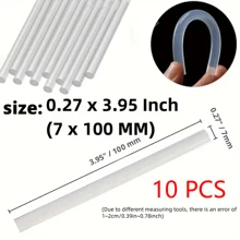 150/100/80/50/30/20/10/5 Pcs 7MM Transparent Hot Melt Glue Sticks,High Temperature Resistant Hot Melt Adhesive Strip,Mini Industrial Guns Heat Temperature Thermo Electric Repair Tool Heat Gun Hot Glue Stick,For Most Glue Guns, DIY, Crafts, Woodworking, Plastic, Tool Parts