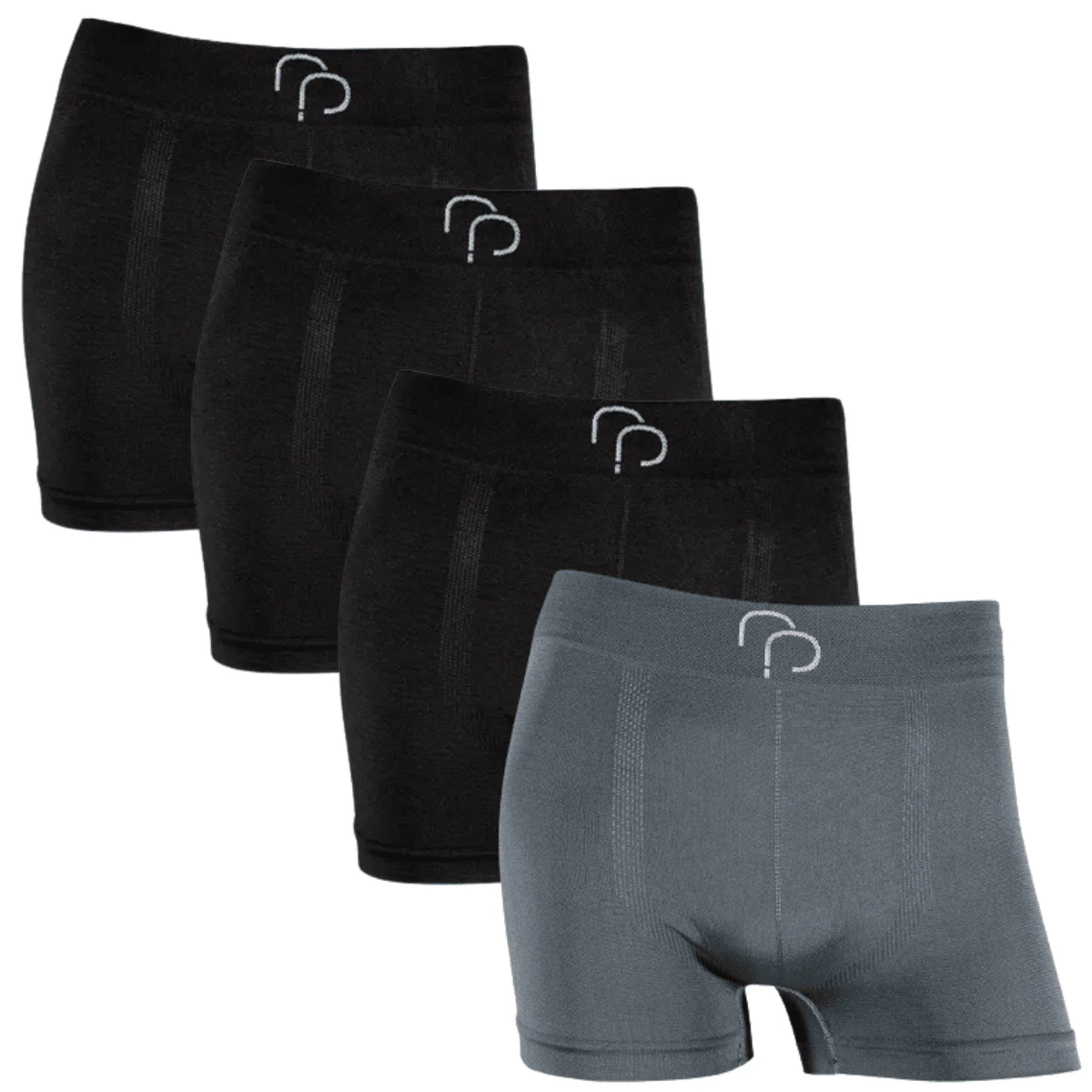 Rafa Parize Kit Of 4 Men's Boxer Briefs RP Original Adult Premium - 3黑色/1灰色 - 查看 1