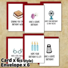 12 张有趣而独特的生日贺卡，带信封 - 适合任何人，包括感谢卡和礼品卡 - 独特的礼物、生日装饰、生日 - 均碼 - 查看 9