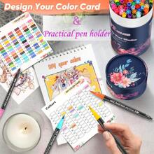 Marcadores duales tipo pincel, útiles escolares, artículos escolares, marcador de punta fina a color y resaltador tipo pincel para colorear para adultos, caligrafía manual, escritura de planificadores, proveedor de arte (set de 12/24/36/48/60/80/100/120 colores)