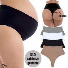 Kit Of 5 High-Rise Maternity Panties, Neutral Colors, Pregnant, Postpartum, Double Underwire, No Brand, Bella Flor - 彩色 - 查看 6
